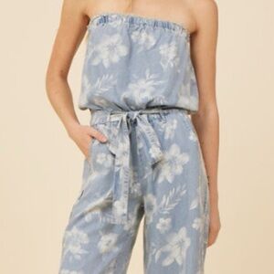Vintage Havana Blue Floral Jumpsuit